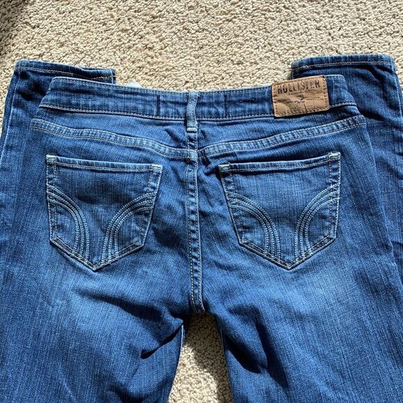 Hollister Washed 1R Distressed Straight Skinny Denim Jeans Size W 25 - Picture 2 of 8